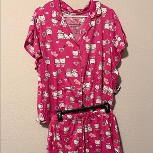 Hello Kitty Fuchsia Pajama Set for women xl